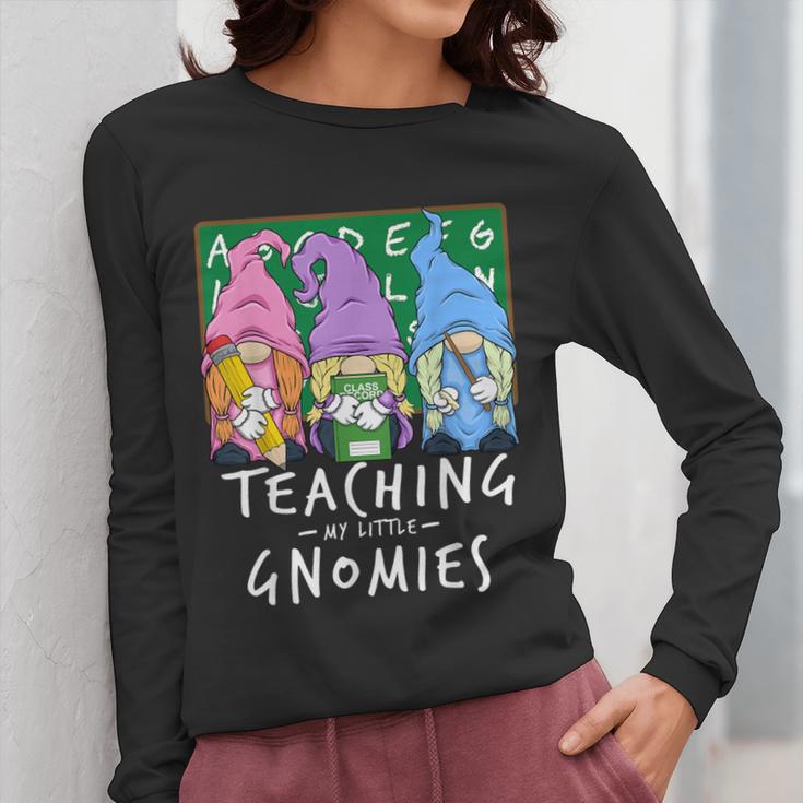 Teaching My Little Gnomies With Gnome For Teacher Women Women Long Sleeve T-Shirt, funny design Teaching My Little Gnomies With Gnome For Teacher Women Women Long Sleeve T-Shirt, funny design