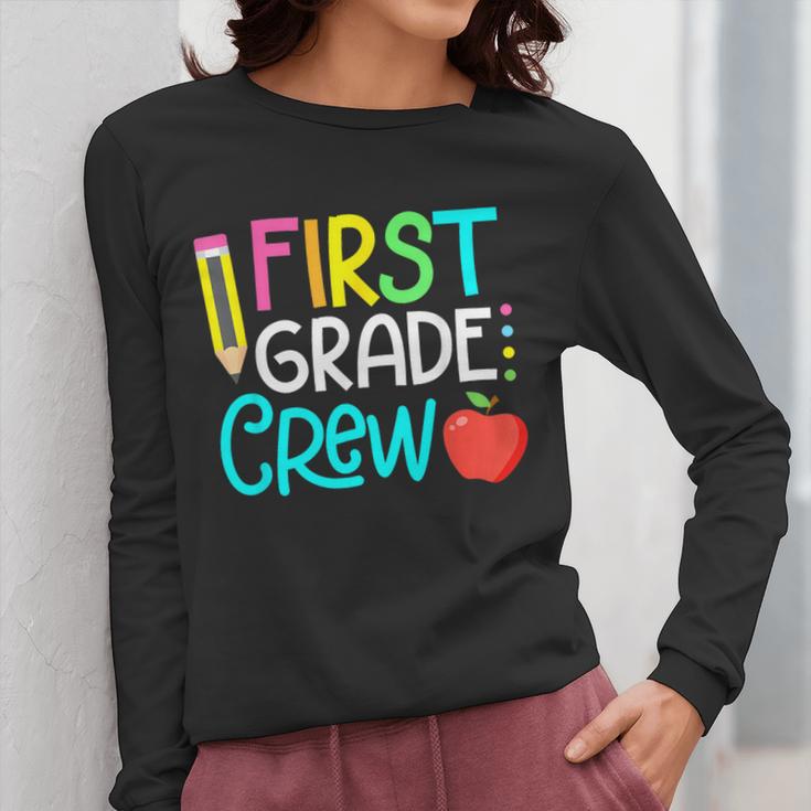Team 1st Grade Crew Back To School 1st Grade Teacher Kids Women Long Sleeve T-Shirt, funny design