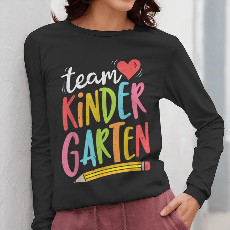 Team Kindergarten Teacher Student Back To School Women Long Sleeve T-Shirt, funny design