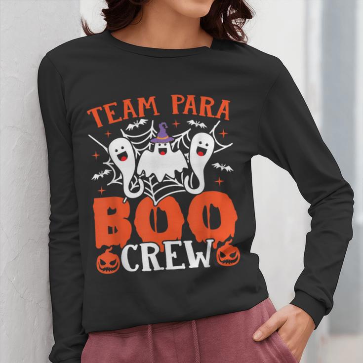 Team Para Boo Crew Halloween Ghost Paraprofessional Teacher Women Long Sleeve T-Shirt, funny design Team Para Boo Crew Halloween Ghost Paraprofessional Teacher Women Long Sleeve T-Shirt, funny design