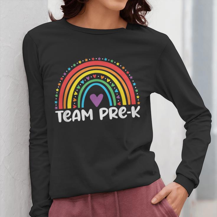 Team Pre-K Teacher Crew Squad Hello Back School Graduation Women Long Sleeve T-Shirt, funny design Team Pre-K Teacher Crew Squad Hello Back School Graduation Women Long Sleeve T-Shirt, funny design