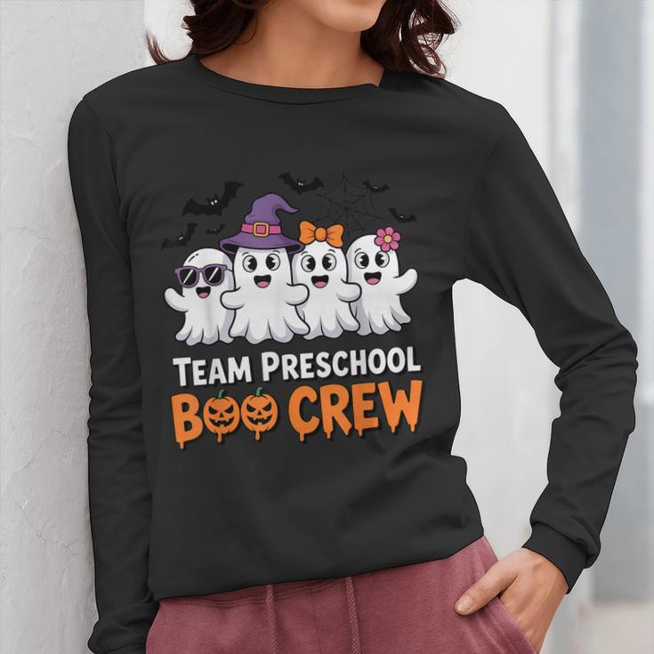 Team Preschool Boo Crew Halloween Teacher Student Costume Women Long Sleeve T-Shirt, funny design Team Preschool Boo Crew Halloween Teacher Student Costume Women Long Sleeve T-Shirt, funny design