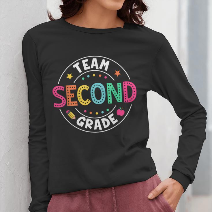 Team Second Grade Teacher Back To School 2nd Grade Squad Women Long Sleeve T-Shirt, 2nd Grade Teacher Gifts, funny design