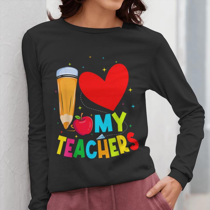 Teens Graduation I Heart My Teachers I Love My Teachers Women Long Sleeve T-Shirt, funny design