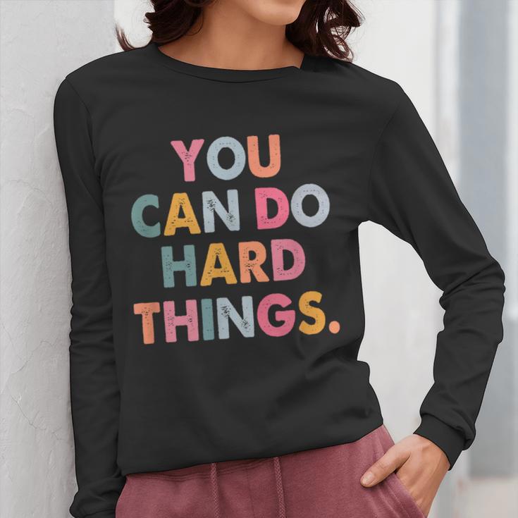 Test Day Teacher You Can Do Hard Things Women Kids Women Long Sleeve T-Shirt, funny design
