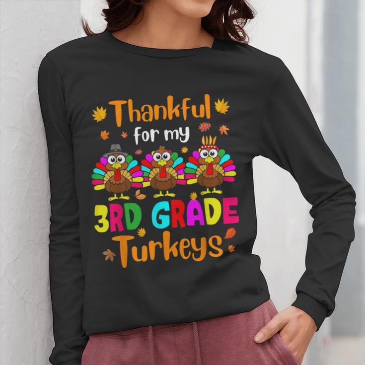 Thankful For My 3rd Grade Turkeys Thanksgiving Teacher Kids Women Long Sleeve T-Shirt, funny design Thankful For My 3rd Grade Turkeys Thanksgiving Teacher Kids Women Long Sleeve T-Shirt, funny design