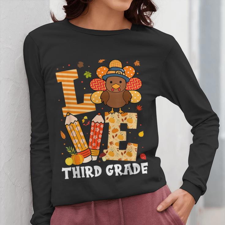 Thanksgiving Love Third Grade Teacher Turkey Autumn Fall Men Women Girls Kids Women Long Sleeve T-Shirt, funny design Thanksgiving Love Third Grade Teacher Turkey Autumn Fall Men Women Girls Kids Women Long Sleeve T-Shirt, funny design