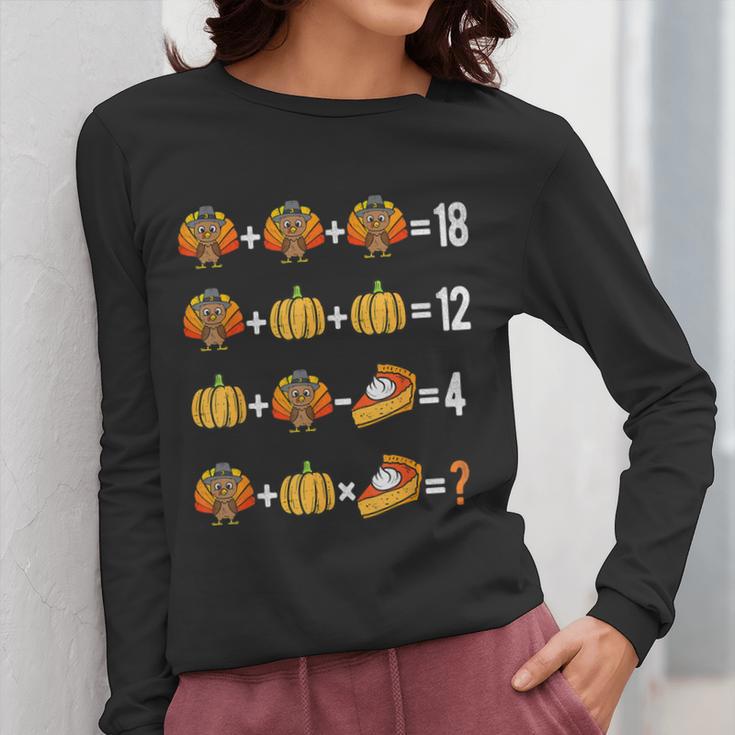 Thanksgiving Order Of Operations Thanksgiving Math Teacher Women Long Sleeve T-Shirt, funny design