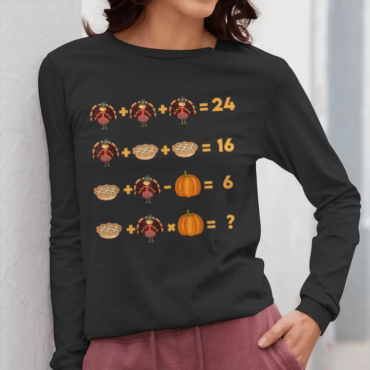 Thanksgiving Order Of Operations Turkey Quiz Math Teacher Women Long Sleeve T-Shirt, funny design Thanksgiving Order Of Operations Turkey Quiz Math Teacher Women Long Sleeve T-Shirt, funny design