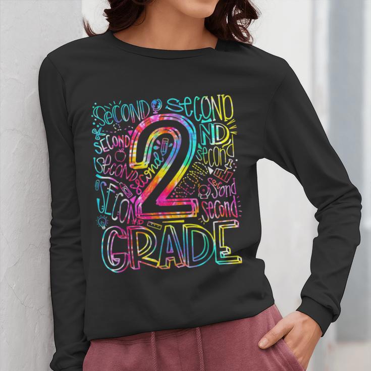 Tie Dye 2nd Grade Typography Team Second Grade Teacher Women Long Sleeve T-Shirt, 2nd Grade Teacher Gifts, funny design Tie Dye 2nd Grade Typography Team Second Grade Teacher Women Long Sleeve T-Shirt, 2nd Grade Teacher Gifts, funny design