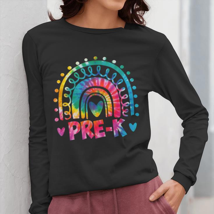 Tie Dye Prek Teacher Rainbow Preschool Back To School Girl Women Long Sleeve T-Shirt, funny design Tie Dye Prek Teacher Rainbow Preschool Back To School Girl Women Long Sleeve T-Shirt, funny design