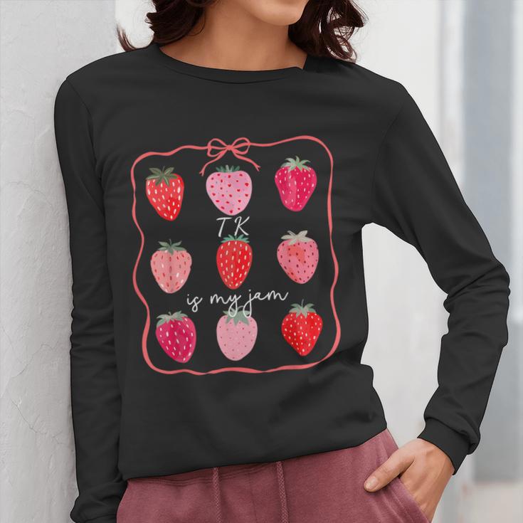 TK Is My Jam Transitional Kindergarten TK Teacher Strawberry Women Long Sleeve T-Shirt, funny design TK Is My Jam Transitional Kindergarten TK Teacher Strawberry Women Long Sleeve T-Shirt, funny design