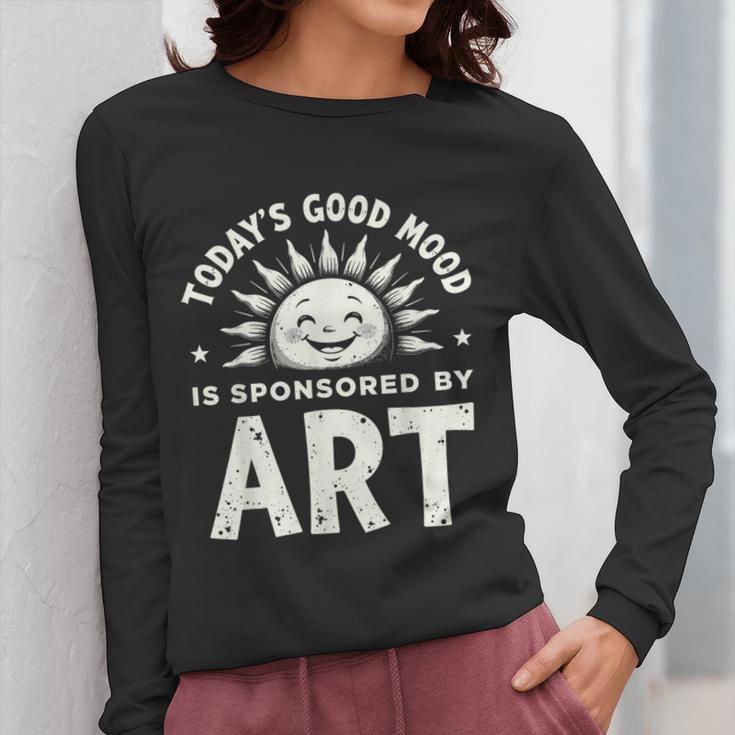 Today’s Good Mood Is Sponsored By Art Teacher Sun Tee Women Long Sleeve T-Shirt, funny design Today’s Good Mood Is Sponsored By Art Teacher Sun Tee Women Long Sleeve T-Shirt, funny design