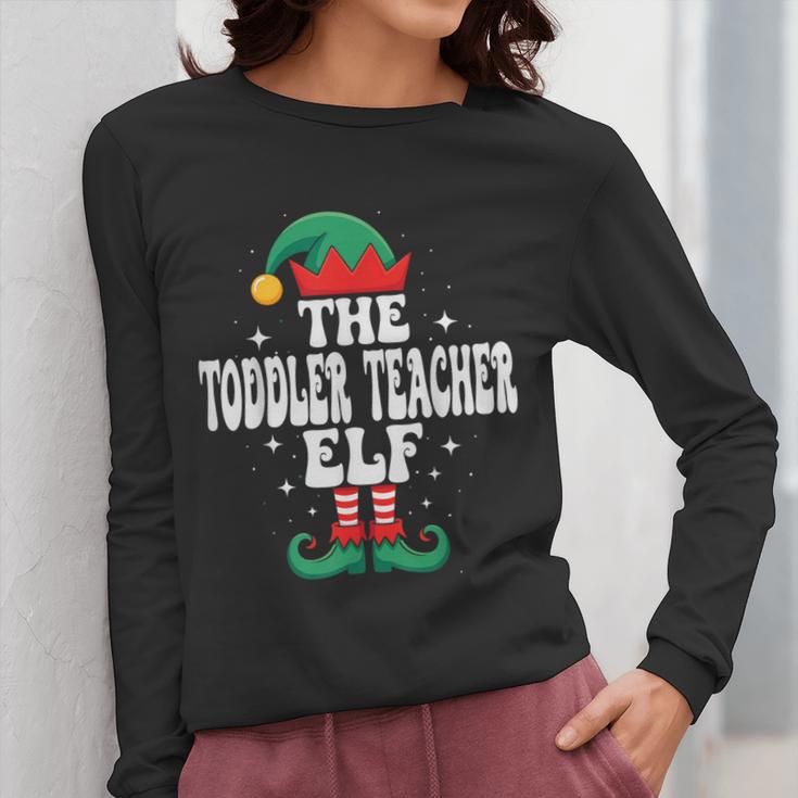 The Toddler Teacher Elf Christmas Matching Family Women Long Sleeve T-Shirt, funny design The Toddler Teacher Elf Christmas Matching Family Women Long Sleeve T-Shirt, funny design
