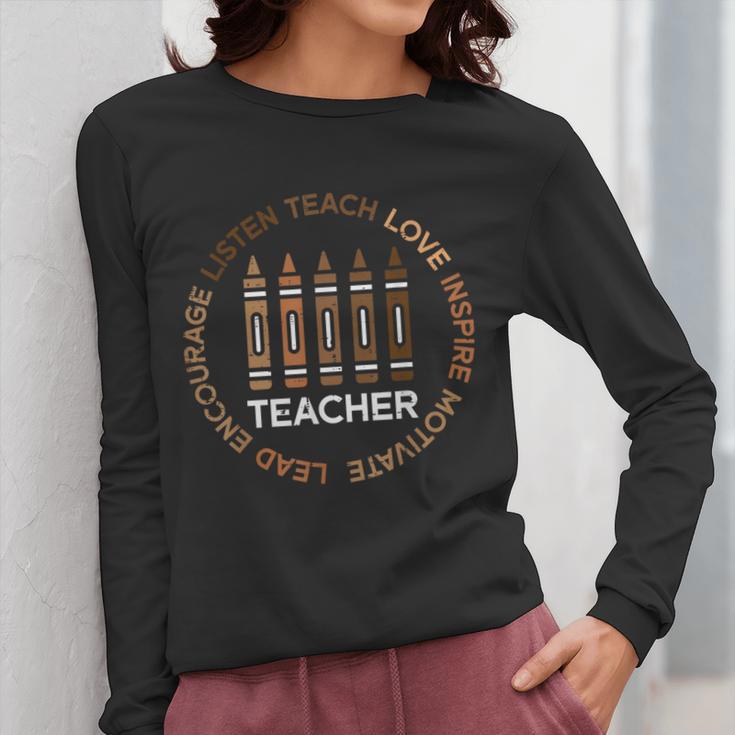 History Teacher Teach Love African American Men Women Women Long Sleeve T-Shirt, History Teacher Gifts, funny design