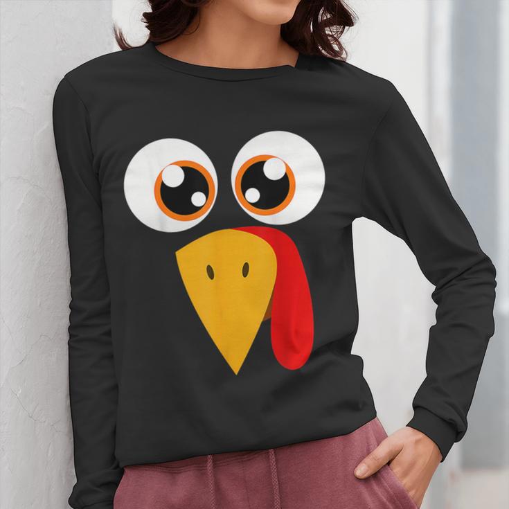 Turkey Face Halloween Costume Thanksgiving Teacher Nurse Women Long Sleeve T-Shirt, funny design Turkey Face Halloween Costume Thanksgiving Teacher Nurse Women Long Sleeve T-Shirt, funny design