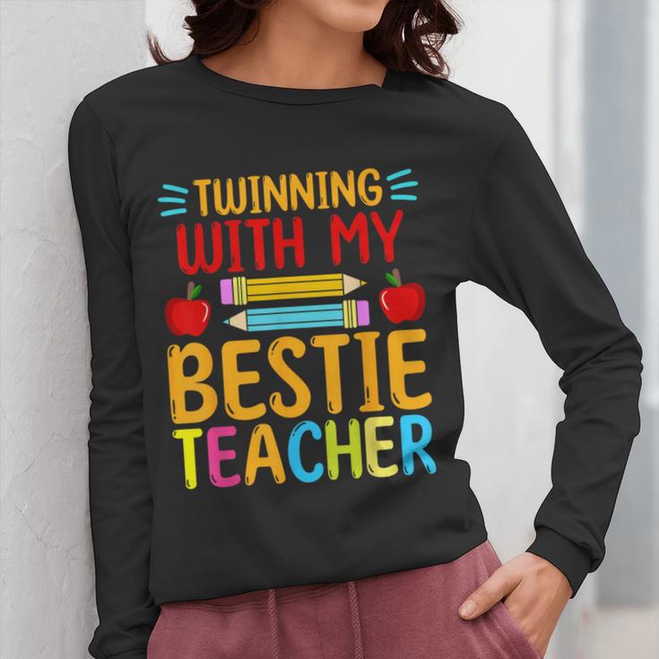 Twinning With My Bestie Teacher Boy Spirit Week Twin Day Women Long Sleeve T-Shirt, funny design Twinning With My Bestie Teacher Boy Spirit Week Twin Day Women Long Sleeve T-Shirt, funny design