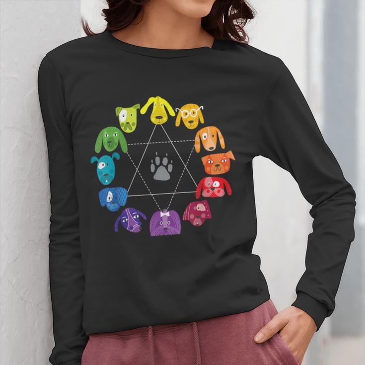 Unique For Artists By ADS Color Wheel Educational Art Teacher Dog Themed Artist Small Women Long Sleeve T-Shirt, funny design Unique For Artists By ADS Color Wheel Educational Art Teacher Dog Themed Artist Small Women Long Sleeve T-Shirt, funny design