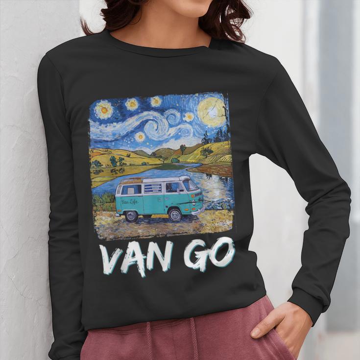 Van Go Retro Vanlife Art Teacher Women Long Sleeve T-Shirt, funny design Van Go Retro Vanlife Art Teacher Women Long Sleeve T-Shirt, funny design