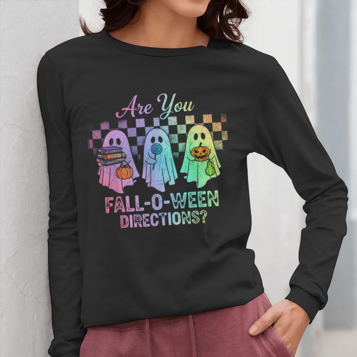 Vintage Are You Fall O Ween Directions Teacher Halloween Women Long Sleeve T-Shirt, funny design