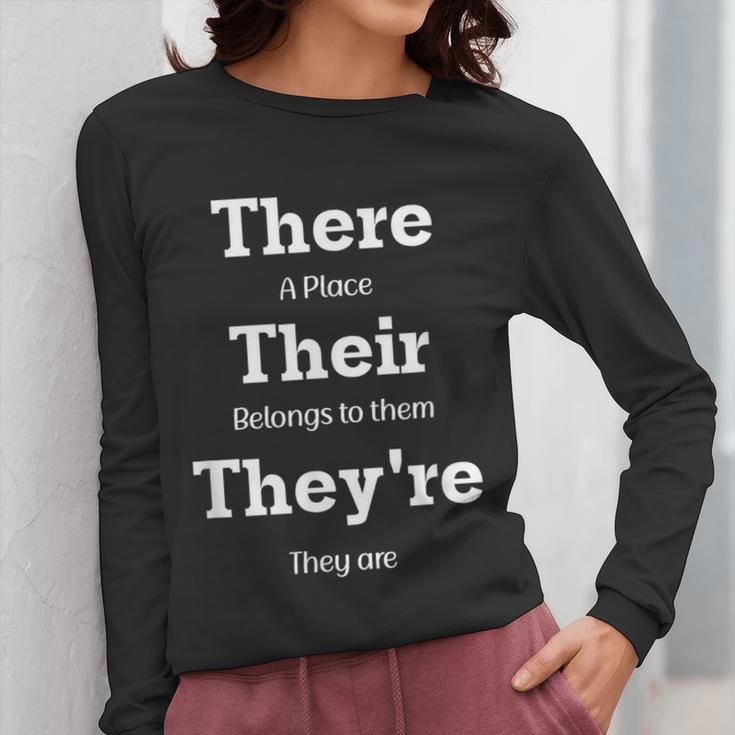 Vocabulary Police Their There They'Re English Teacher Women Long Sleeve T-Shirt, English Teacher Gifts, funny design Vocabulary Police Their There They'Re English Teacher Women Long Sleeve T-Shirt, English Teacher Gifts, funny design