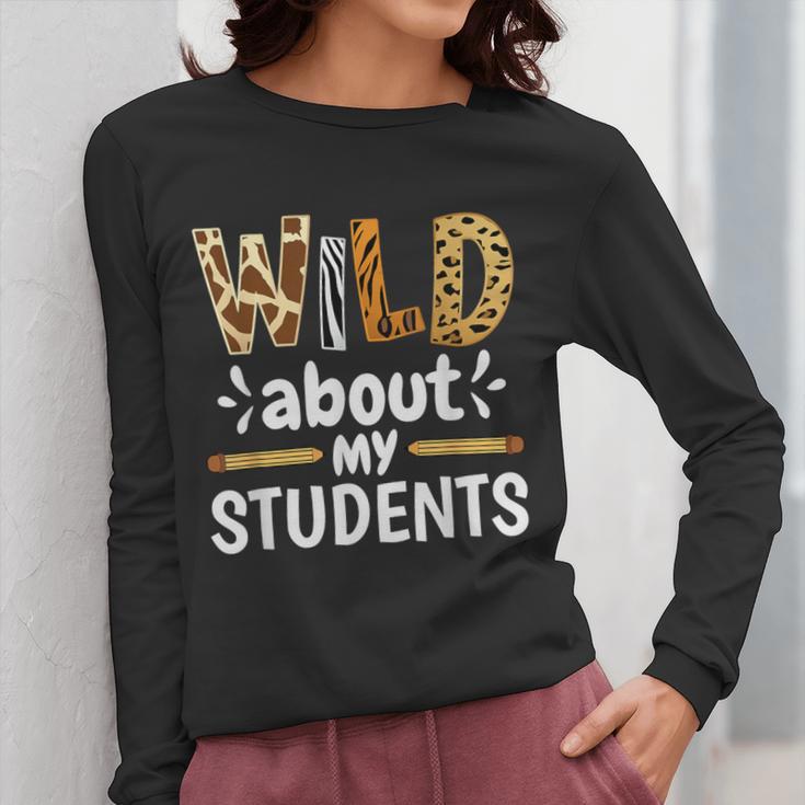 Wild About My Students School Teachers And Students Women Long Sleeve T-Shirt, funny design Wild About My Students School Teachers And Students Women Long Sleeve T-Shirt, funny design
