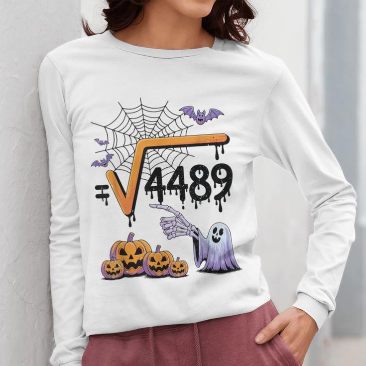4489 Square Root 67 Math Teacher Halloween Costume Professor Women Long Sleeve T-Shirt, funny design 4489 Square Root 67 Math Teacher Halloween Costume Professor Women Long Sleeve T-Shirt, funny design
