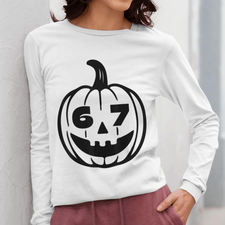 67 Halloween Costume For Students Teachers Brainrot Meme Women Long Sleeve T-Shirt, funny design