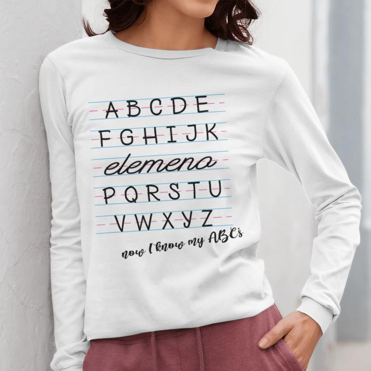 ABC Elemeno Shirt Alphabet Kindergarten Preschool Teacher Women Long Sleeve T-Shirt, funny design ABC Elemeno Shirt Alphabet Kindergarten Preschool Teacher Women Long Sleeve T-Shirt, funny design