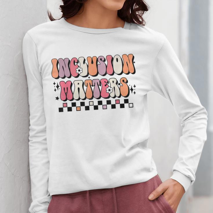 Boho Inclusion Matters Special Education SPED Teacher Women Women Long Sleeve T-Shirt, funny design