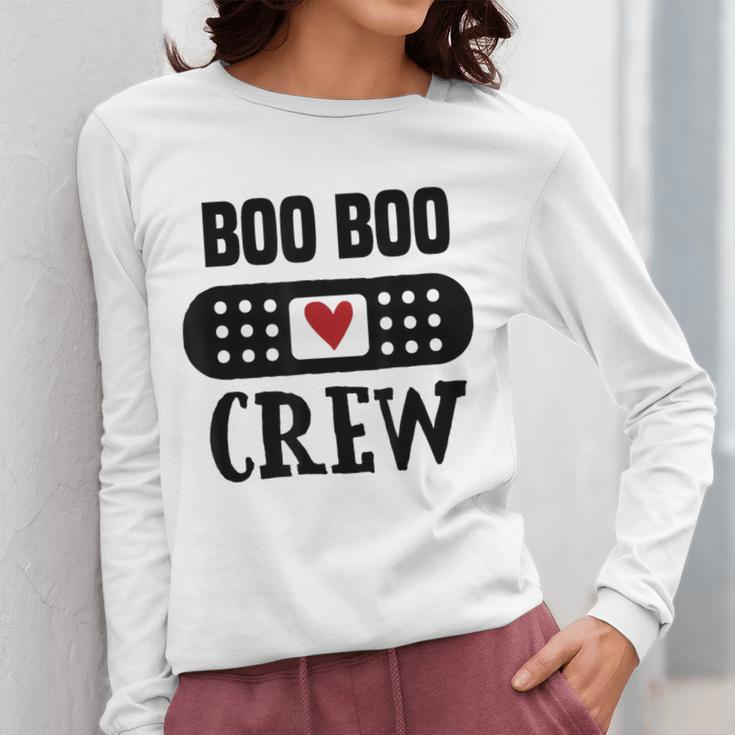 Boo Boo Crew First Aid School Nurse Day Care Teacher Women Long Sleeve T-Shirt, funny design