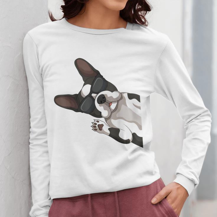 Boston Terrier Bostie Dog Kids Men Women Long Sleeve T-Shirt, funny design