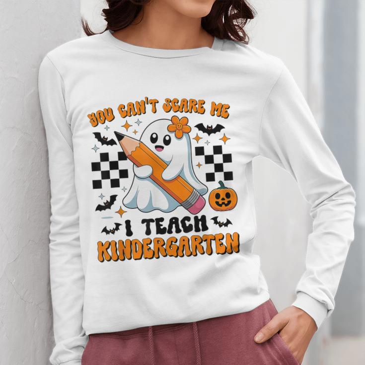 You Can't Scare Me I Teach Kindergarten Teacher Halloween Women Long Sleeve T-Shirt, funny design You Can't Scare Me I Teach Kindergarten Teacher Halloween Women Long Sleeve T-Shirt, funny design