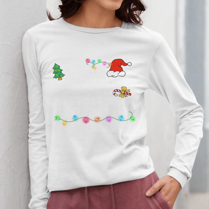 Is It Christmas Break Yet Teacher Xmas Light Santa Hat Women Long Sleeve T-Shirt, funny design Is It Christmas Break Yet Teacher Xmas Light Santa Hat Women Long Sleeve T-Shirt, funny design