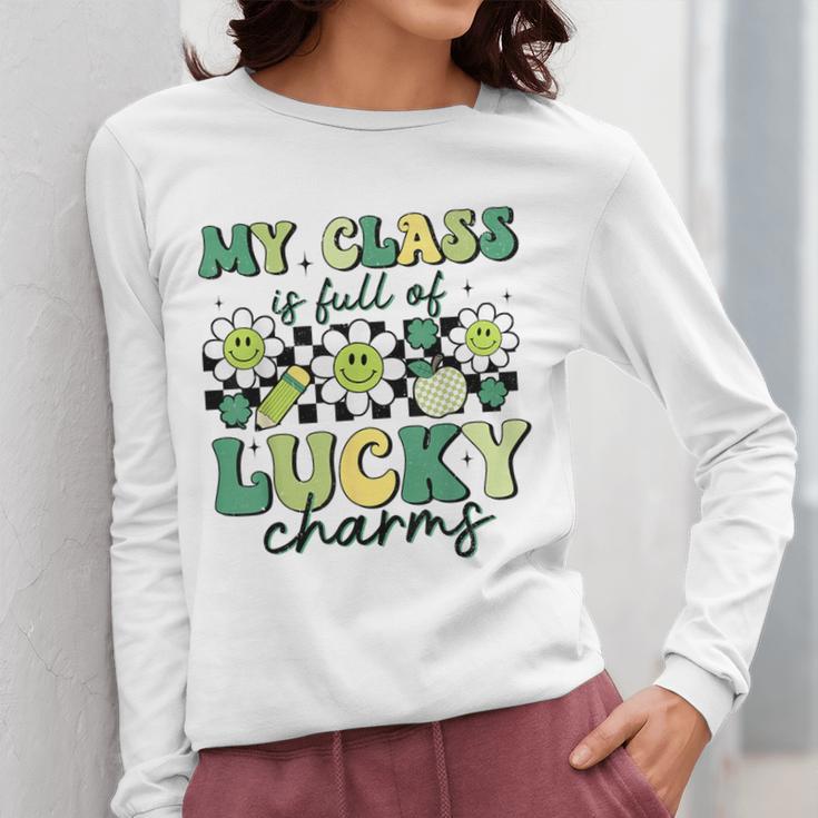 My Class Is Full Of Lucky Charms St Patricks Day Teacher Women Long Sleeve T-Shirt, funny design My Class Is Full Of Lucky Charms St Patricks Day Teacher Women Long Sleeve T-Shirt, funny design