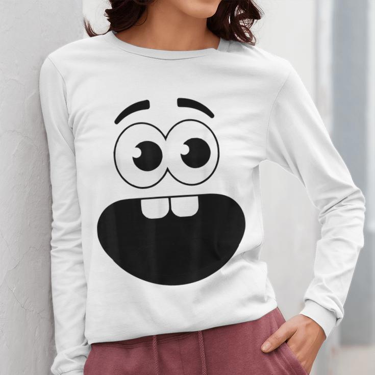 Creepy Carrots Face Teacher Halloween Costume Matching Women Long Sleeve T-Shirt, funny design