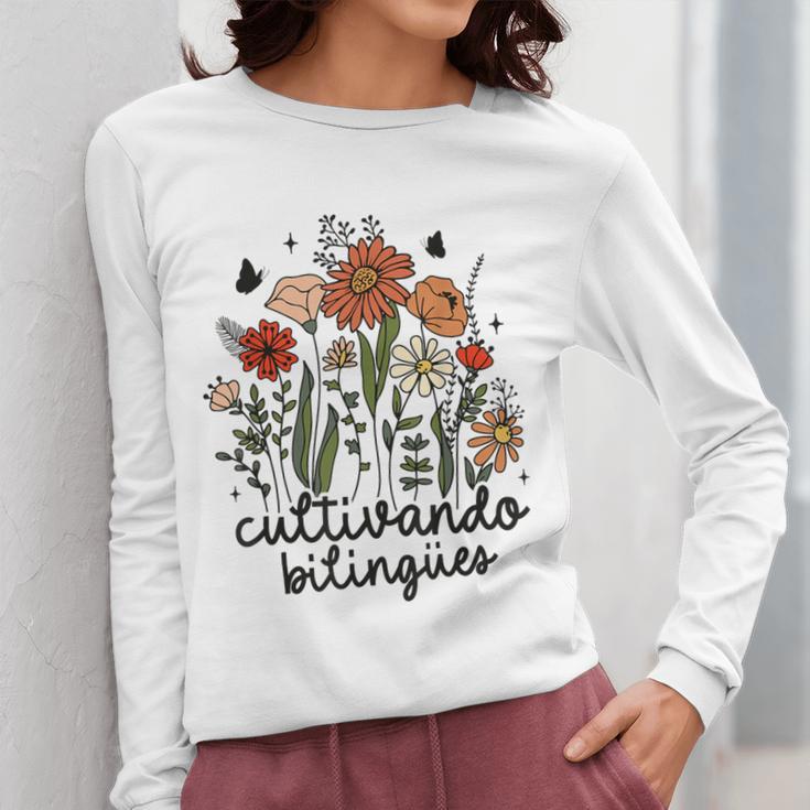 Cultivando Bilingues Dual Language Crew Bilingual Teacher Men Women Girls Kids Women Long Sleeve T-Shirt, funny design Cultivando Bilingues Dual Language Crew Bilingual Teacher Men Women Girls Kids Women Long Sleeve T-Shirt, funny design