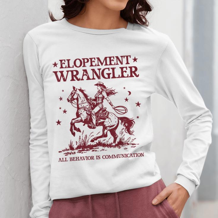 Elopement Wrangler Teacher ABA Behavior Support Cowboy Women Long Sleeve T-Shirt, funny design Elopement Wrangler Teacher ABA Behavior Support Cowboy Women Long Sleeve T-Shirt, funny design