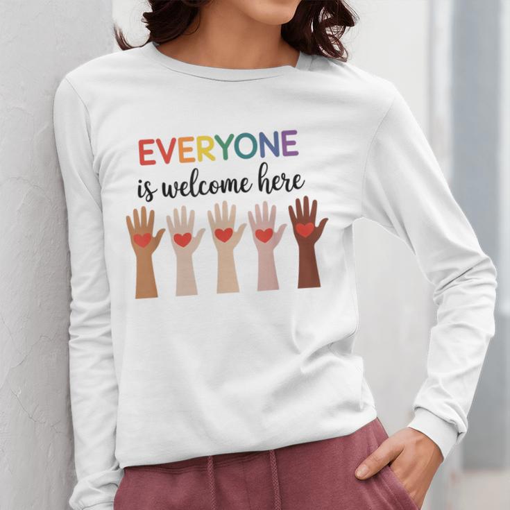 Everyone Is Welcome Here Idaho Teacher Women Long Sleeve T-Shirt, funny design Everyone Is Welcome Here Idaho Teacher Women Long Sleeve T-Shirt, funny design