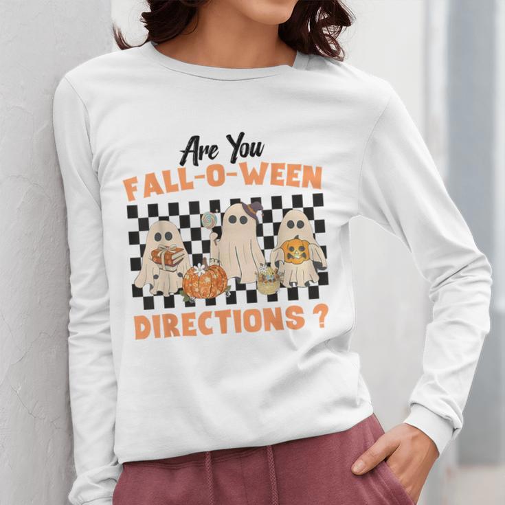 Are You Fall-O-Ween Directions Halloween Ghost Fall Teacher Women Long Sleeve T-Shirt, funny design Are You Fall-O-Ween Directions Halloween Ghost Fall Teacher Women Long Sleeve T-Shirt, funny design