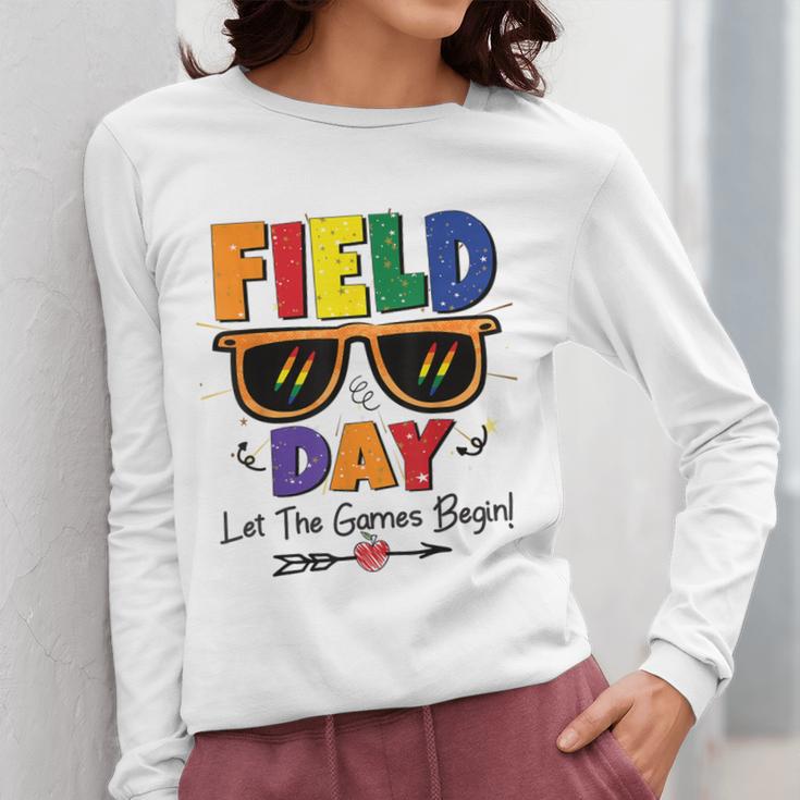 Field Day 2025 Let The Games Begin Kids Boys Girls Teachers Women Long Sleeve T-Shirt, funny design Field Day 2025 Let The Games Begin Kids Boys Girls Teachers Women Long Sleeve T-Shirt, funny design