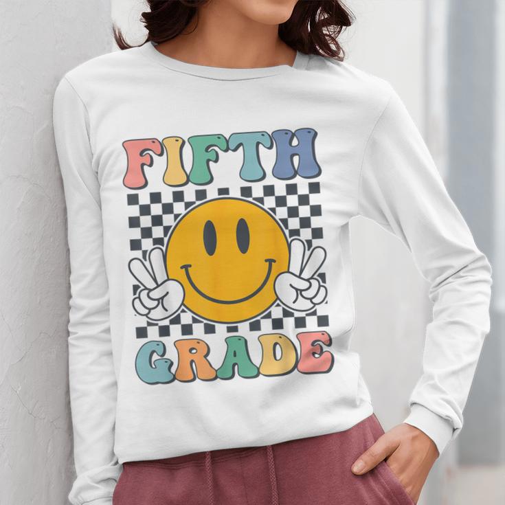 Fifth Grade Team Teachers Boys Girls Retro Smile 5th Grade Women Long Sleeve T-Shirt, funny design Fifth Grade Team Teachers Boys Girls Retro Smile 5th Grade Women Long Sleeve T-Shirt, funny design