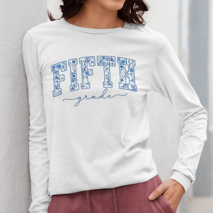 Fifth Grade Toile De Jouy Back To School Teachers Kids Women Long Sleeve T-Shirt, funny design Fifth Grade Toile De Jouy Back To School Teachers Kids Women Long Sleeve T-Shirt, funny design