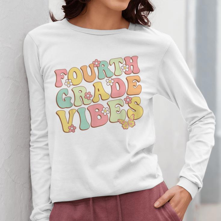 Fourth Grade Vibes Hello Team 4th Grade Teacher Kids Retro Women Long Sleeve T-Shirt, 4th Grade Teacher Gifts, funny design Fourth Grade Vibes Hello Team 4th Grade Teacher Kids Retro Women Long Sleeve T-Shirt, 4th Grade Teacher Gifts, funny design