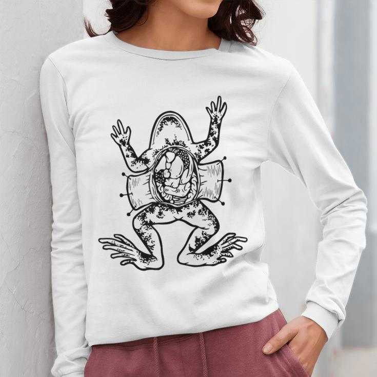 Frog Dissection Biology Anatomy Lab Science Teacher Women Long Sleeve T-Shirt, Science Teacher Gifts, funny design