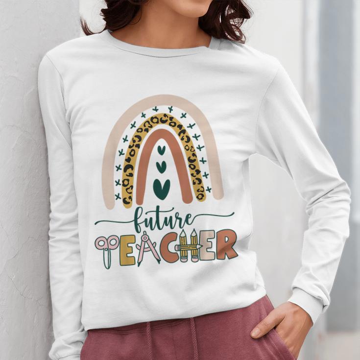 Future Teacher Boho Rainbow Leopard New Grad Student Women Long Sleeve T-Shirt, Future Teacher Gifts, funny design Future Teacher Boho Rainbow Leopard New Grad Student Women Long Sleeve T-Shirt, Future Teacher Gifts, funny design