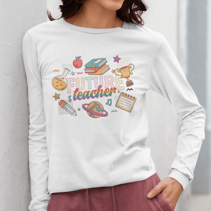 Future Teacher Costume For Kids Women Long Sleeve T-Shirt, Future Teacher Gifts, funny design Future Teacher Costume For Kids Women Long Sleeve T-Shirt, Future Teacher Gifts, funny design