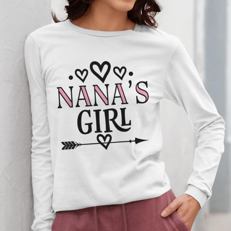 Granddaughter Nanas Girl Women Long Sleeve T-Shirt, funny design