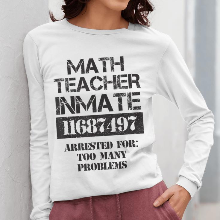 Halloween Math Teacher Prisoner Costume Women Long Sleeve T-Shirt, funny design