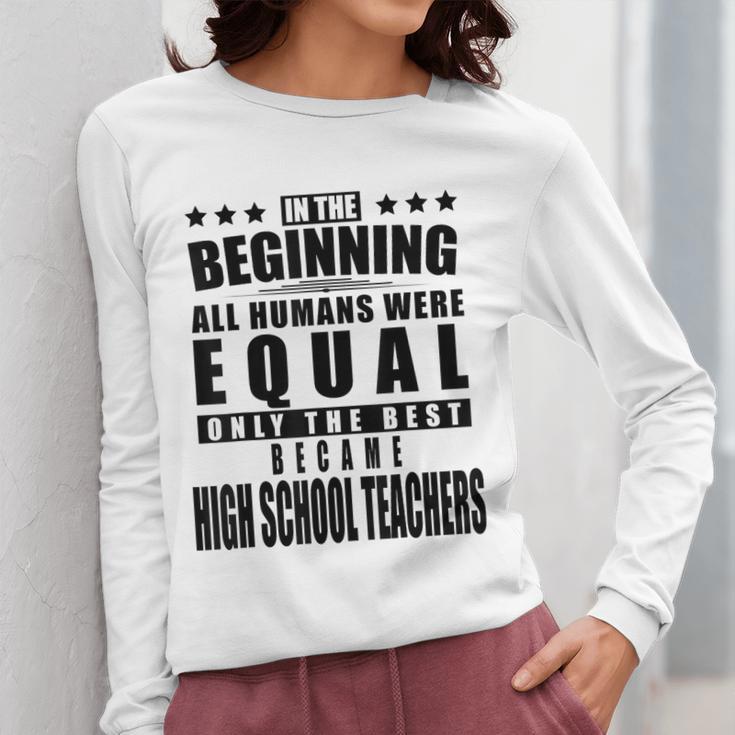 High School Teacher Personalized Women Long Sleeve T-Shirt, funny design